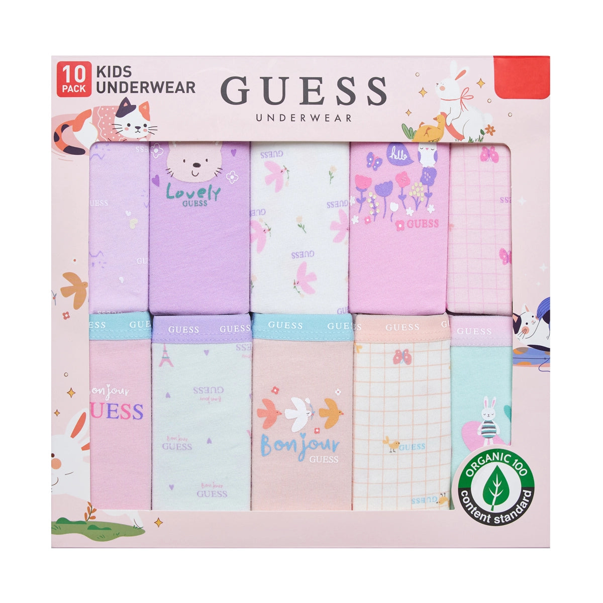 韓國 Guess Girls' Panties Set of 10【CT004】
