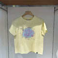 韓國 Wacky Willy Women's Blur Lily Semi-Crop Short Sleeve T-Shirt【WW242】