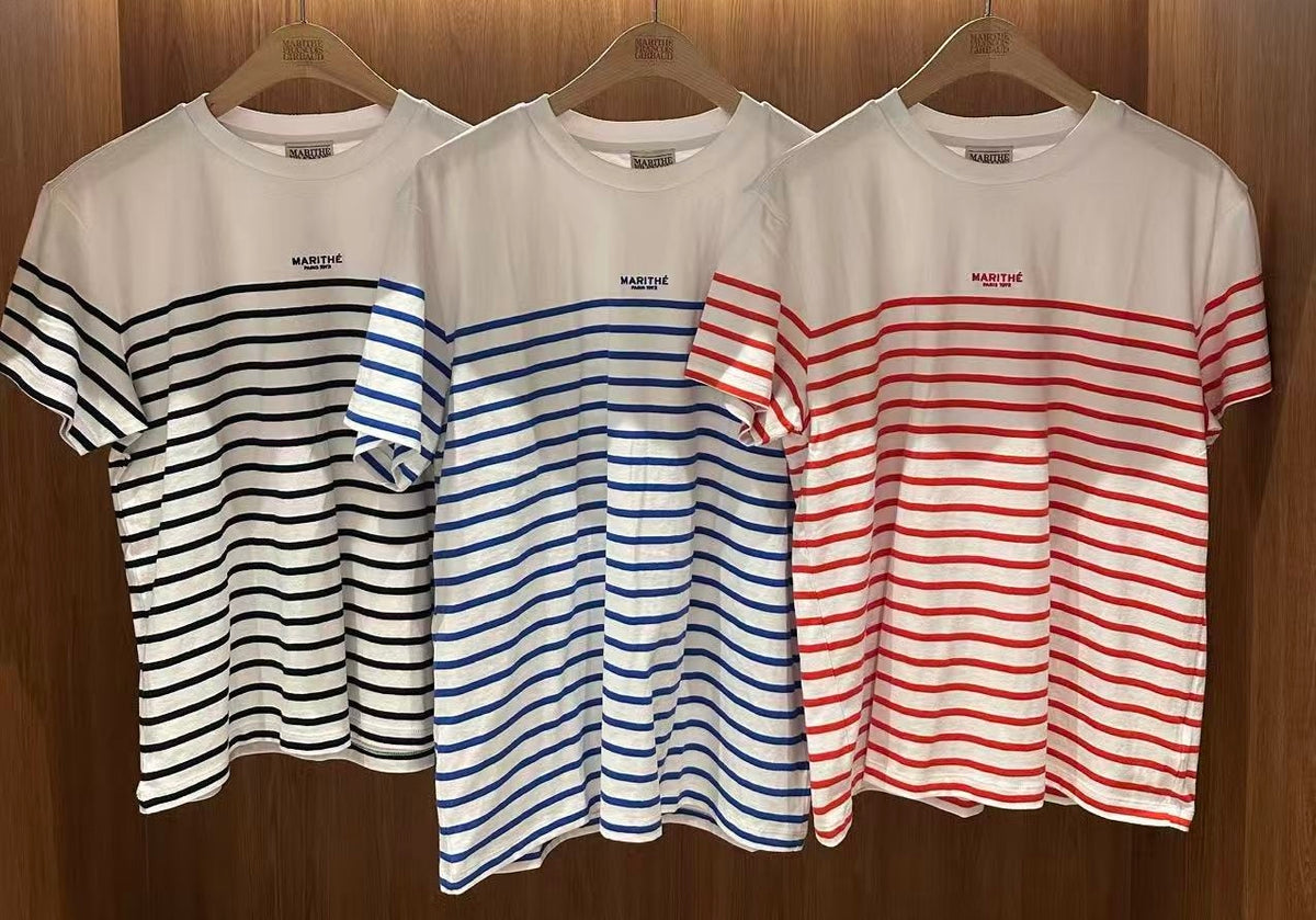 韓國 Marithe Francois Girbaud Block Stripe Tee【MD297】