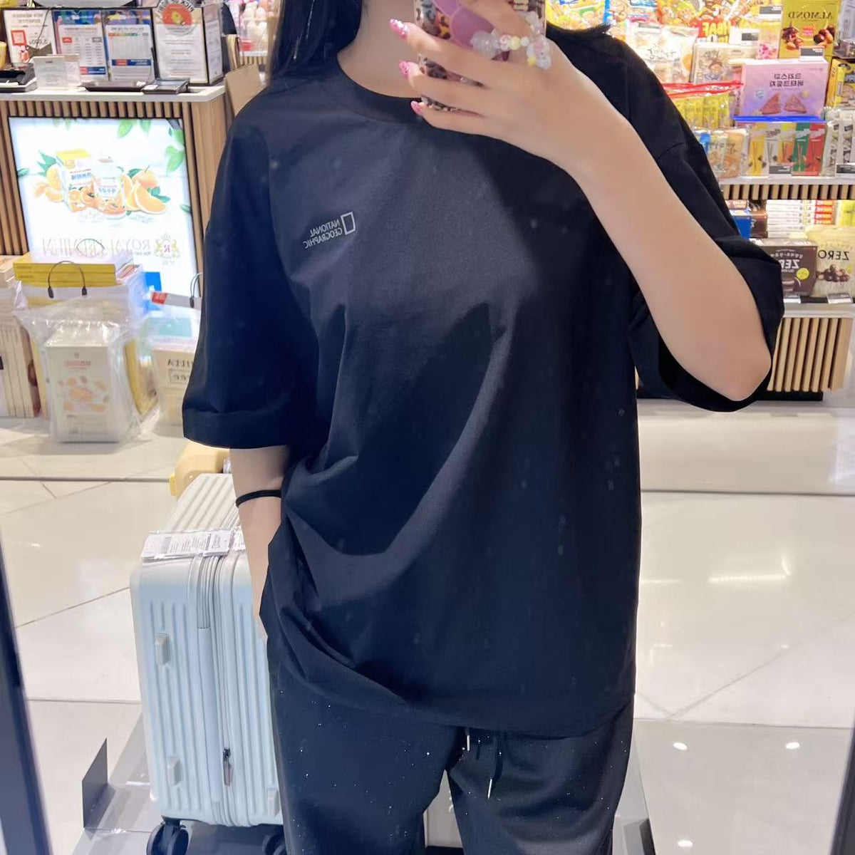 韓國 National Geographic Kraz Semi-Overfit Short Sleeve T-shirt【NG871】
