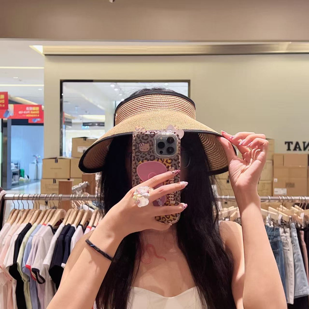 韓國 Marithe Francois Girbaud Circle Logo Wide Sun Visor【MD306】