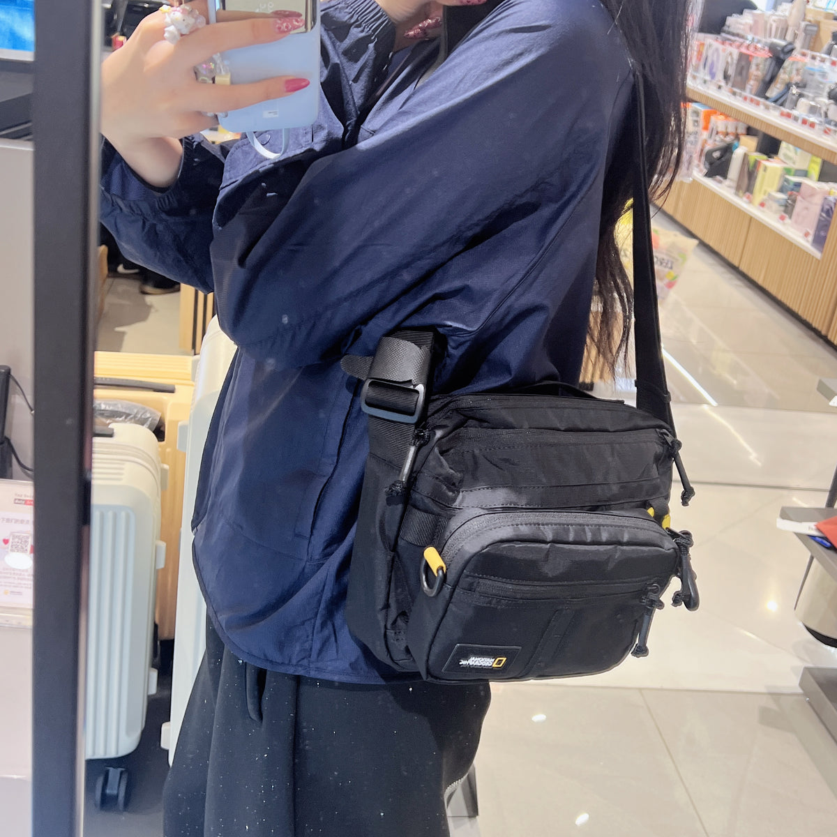 韓國 National Geographic Crest 2-Way Crossbody Bag【NG897】