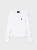韓國 WhoAU Steve Ribbed Long Sleeve T-shirt【WA398】