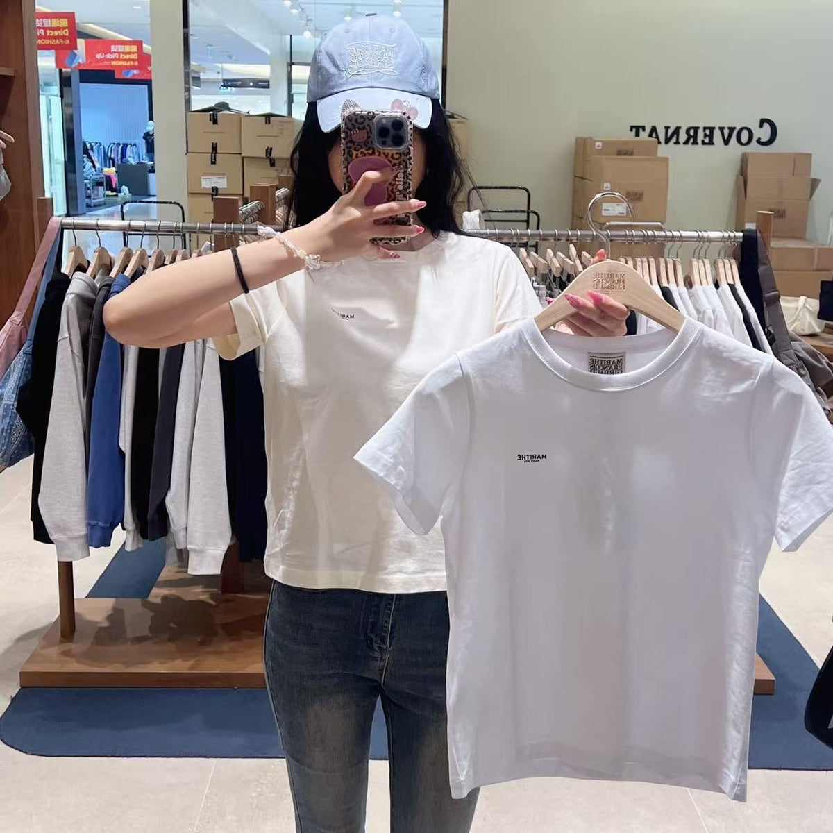 韓國 Marithe Francois Girbaud W Small Regular Logo Tee【MD236】