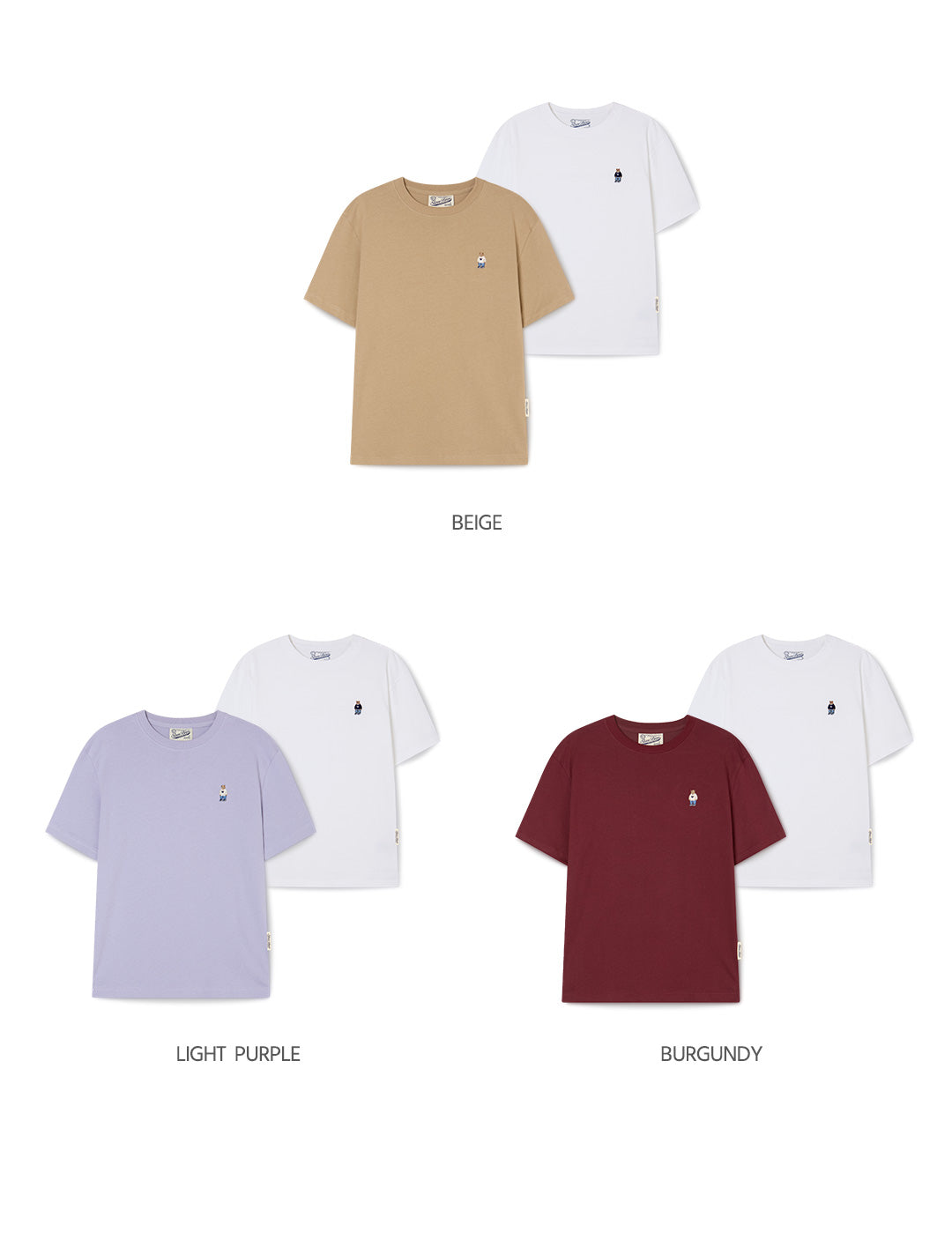 韓國 WhoAU Steve Solid T-shirt 2PACK【WA265】