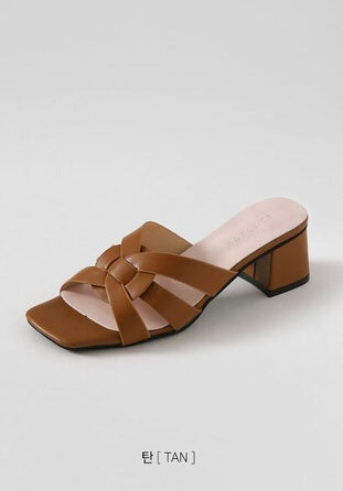 韓國 Chaakan Melody Twisted Strap Mule Slippers【CN013】