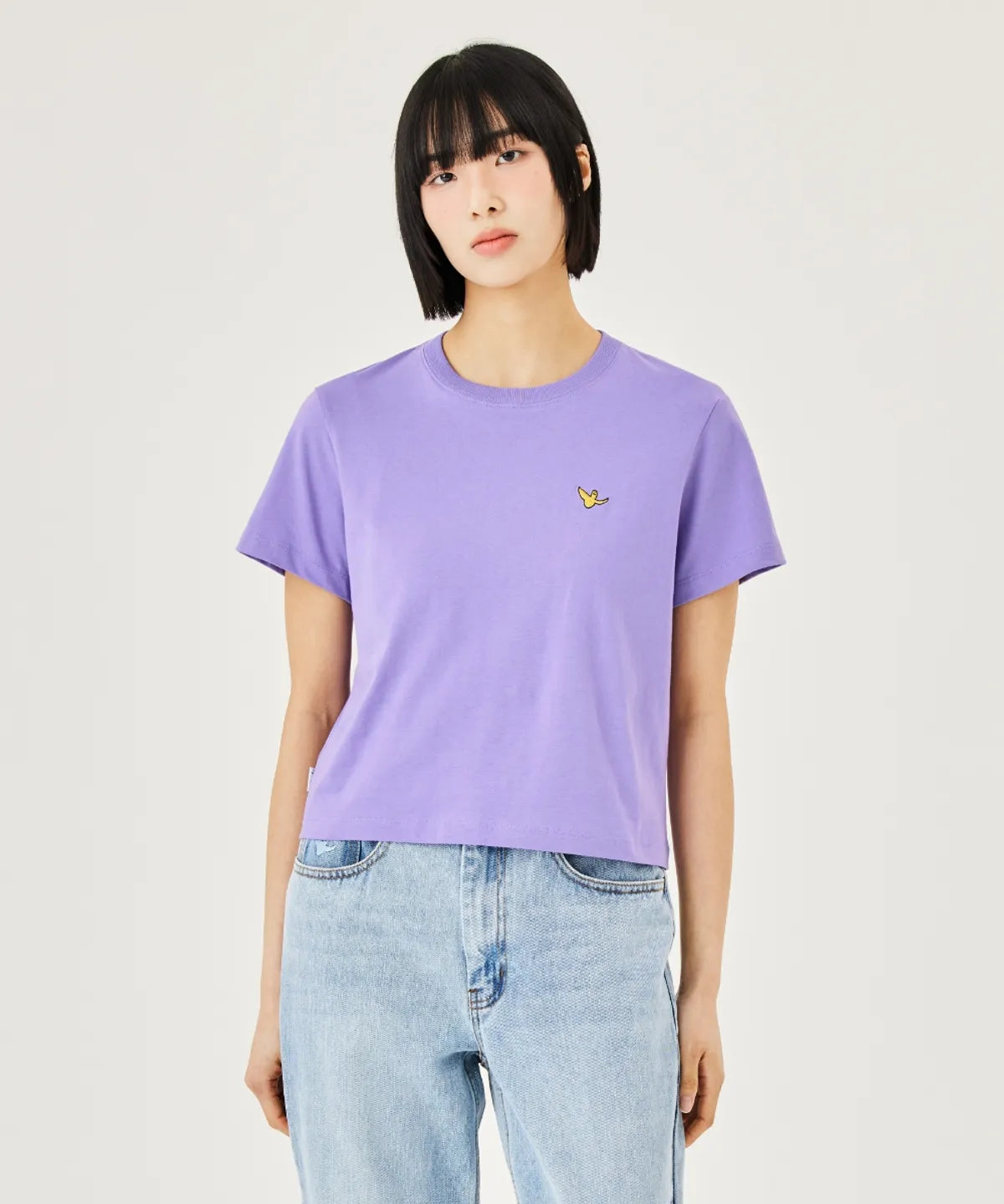 韓國 Mark Gonzales Women's Angel Wappen Crop Short Sleeve T-shirt【MG305】