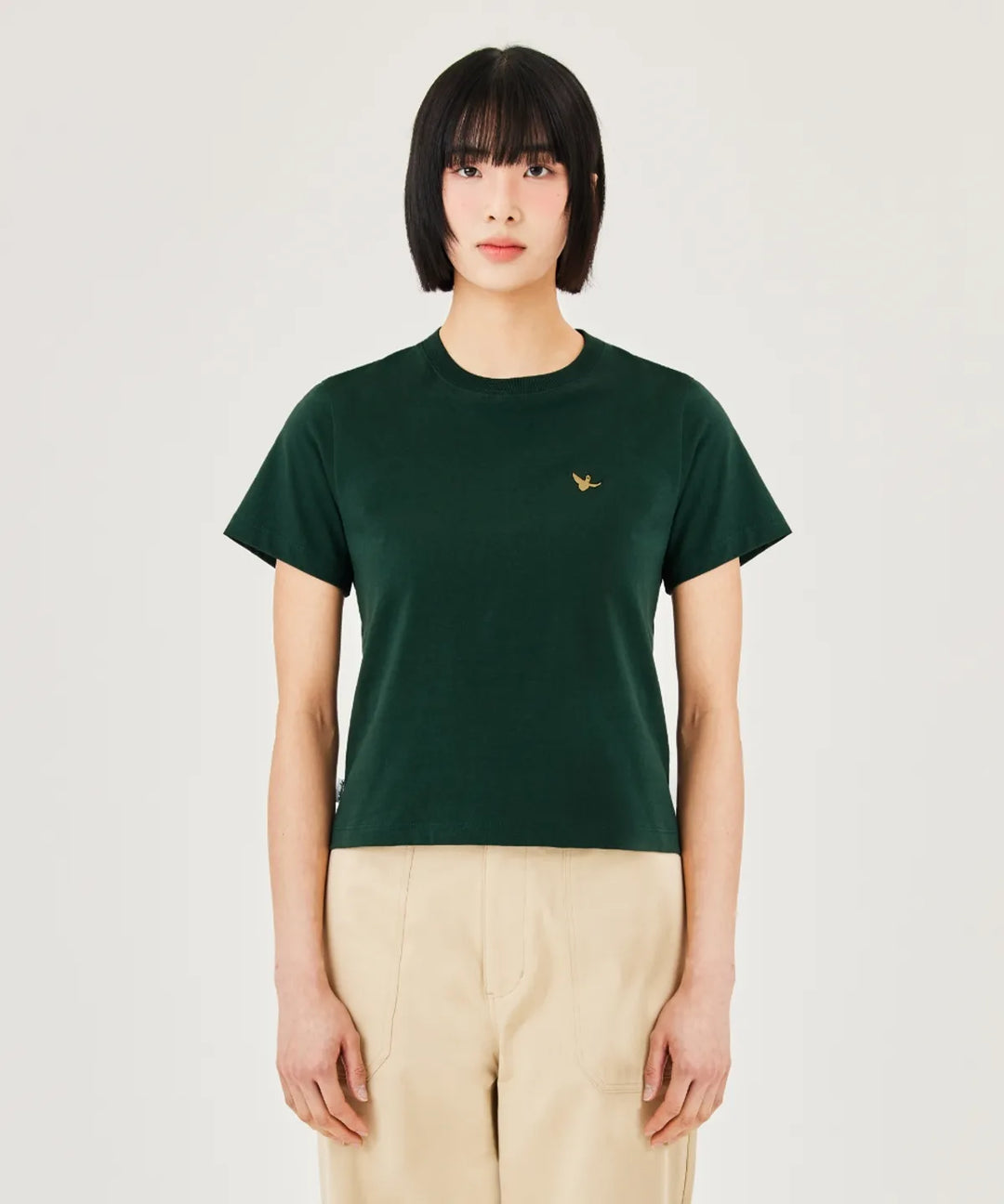 韓國 Mark Gonzales Women's Angel Wappen Crop Short Sleeve T-shirt【MG305】