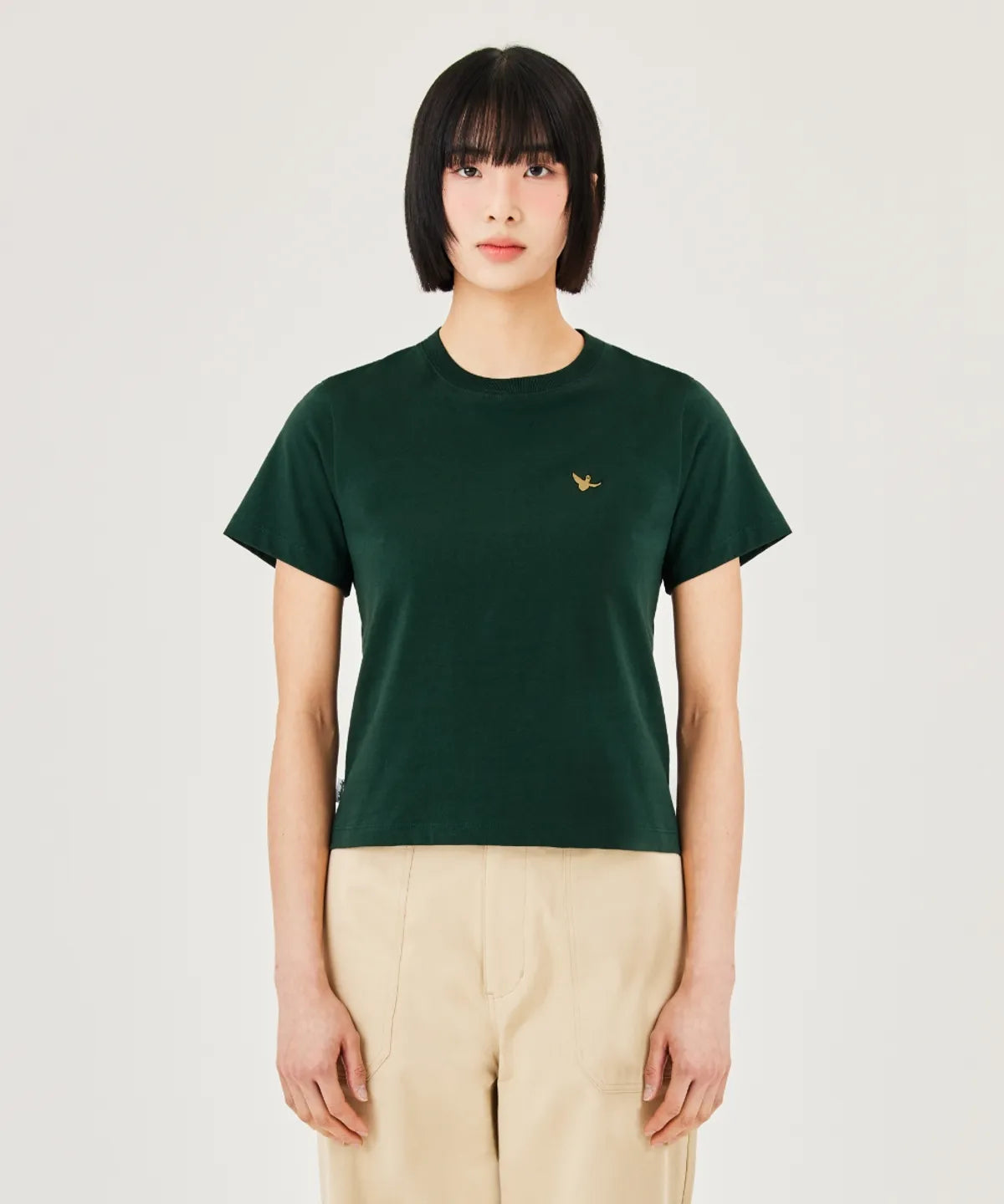 韓國 Mark Gonzales Women's Angel Wappen Crop Short Sleeve T-shirt【MG305】