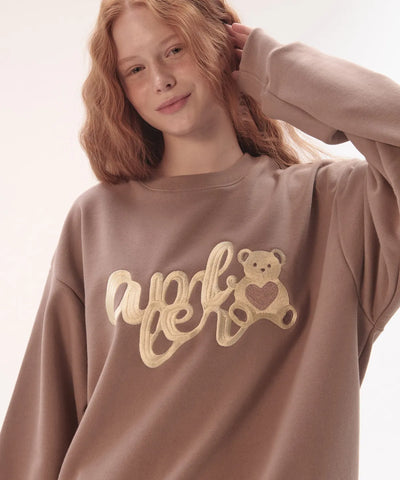 韓國 Ambler Heart Bear Sweatshirt【AR116】