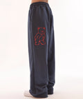 韓國 Ambler The Sun Embroidered Pintuck 2-Way Wide Training Sweatpants【AR122】