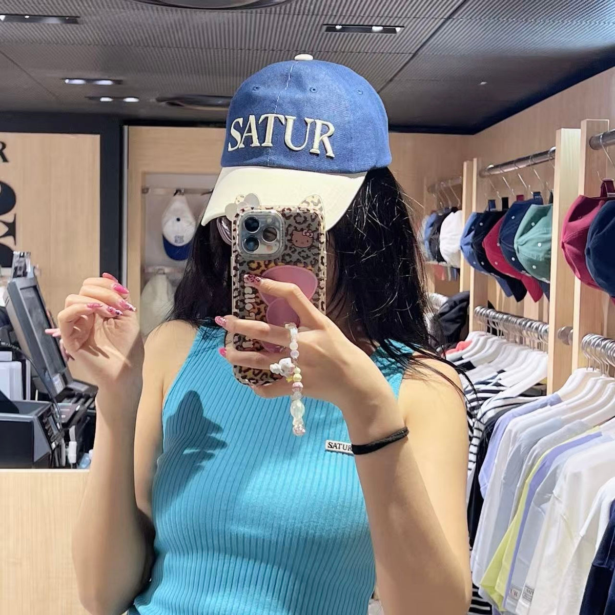 韓國 Satur Vintage Casual Volume Embroidery Ball Cap【SR354】