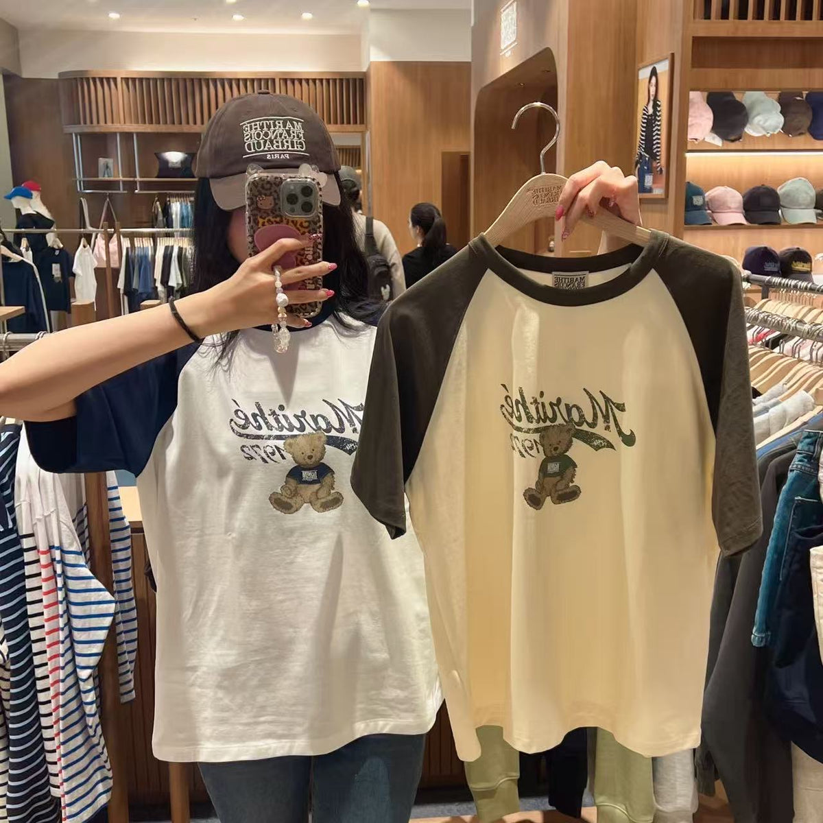 韓國 Marithe Francois Girbaud Doodle Graphic Raglan Tee【MD267】