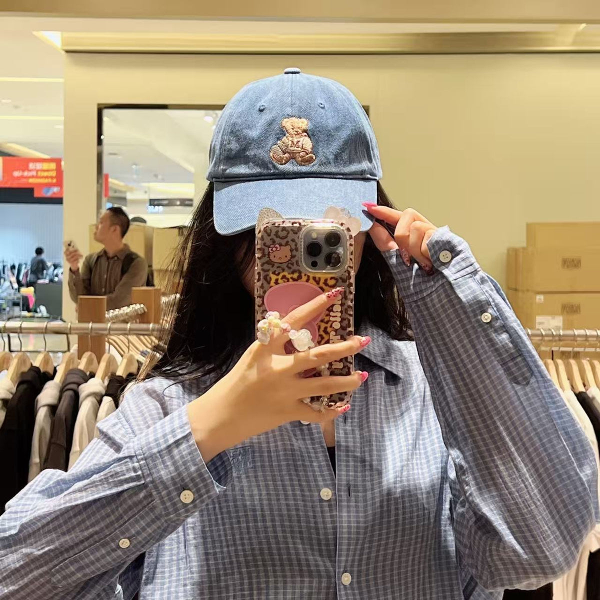韓國 Marithe Francois Girbaud Reading Club Doodle Bear Cap【MD225】
