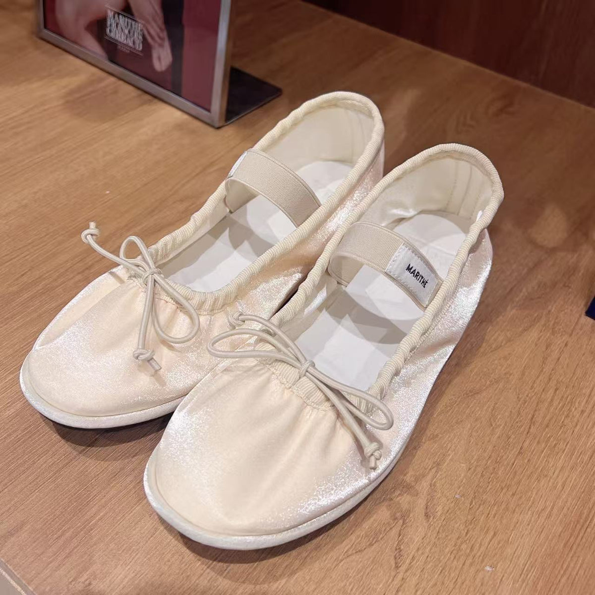 韓國 Marithe Francois Girbaud W Banding Ribbon Flat Shoes【MD256】