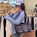韓國 Marithe Francois Girbaud Classic Logo Pattern Canvas Shoulder Bag【MD187】