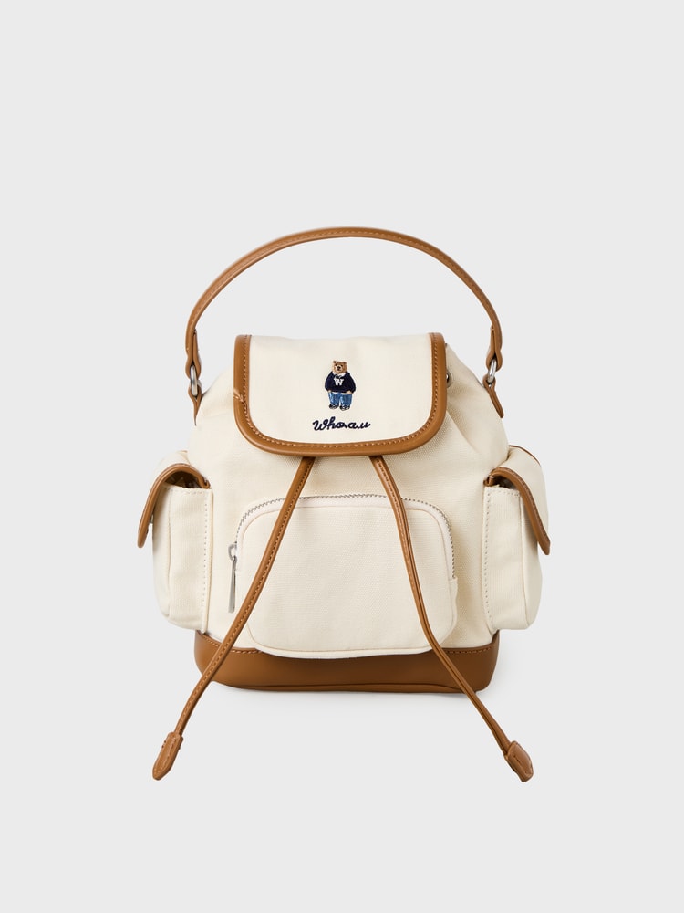 韓國 WhoAU Steve Canvas Mini Backpack【WA402】