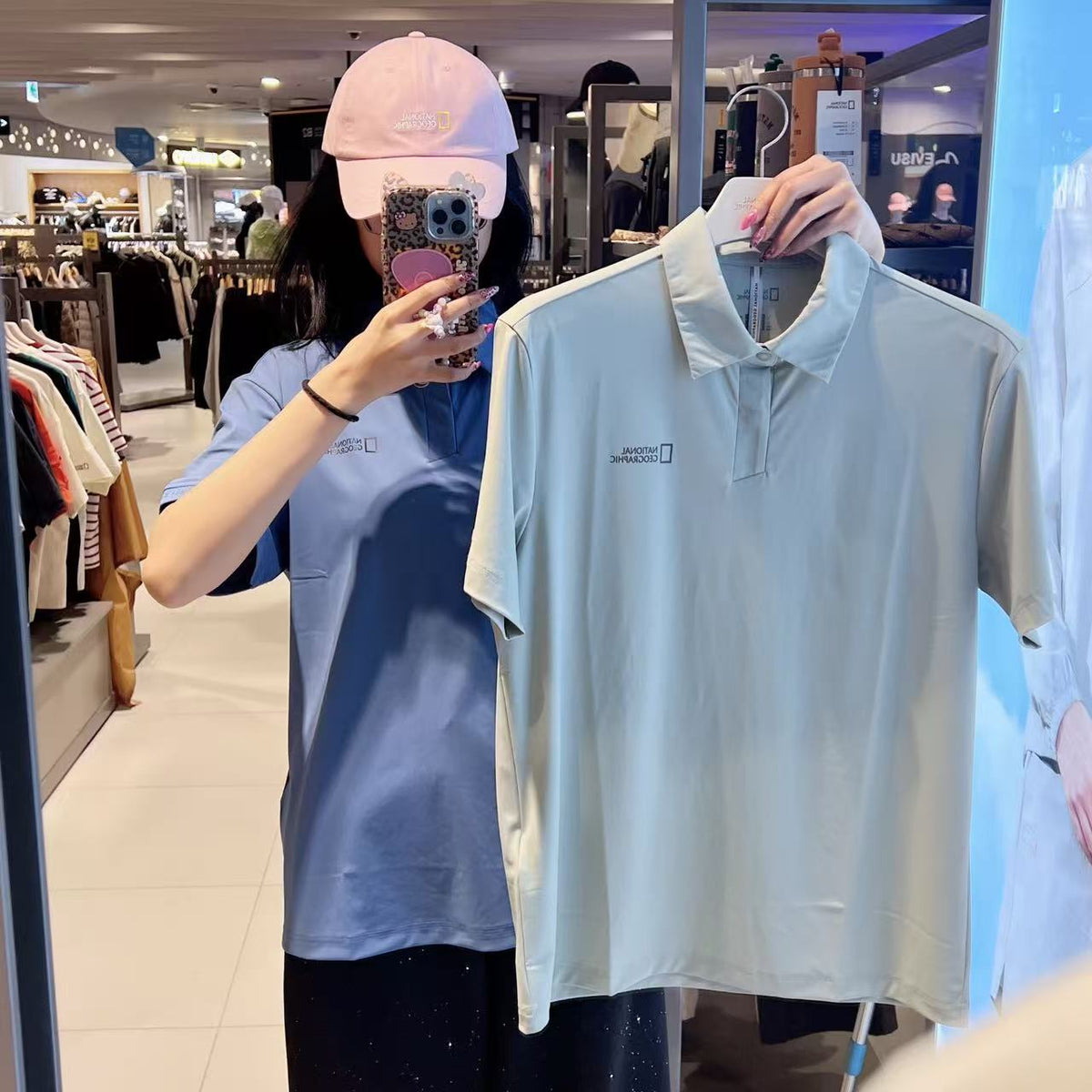 韓國 National Geographic Cooling Stretch Short Sleeve Collared T-shirt【NG949】