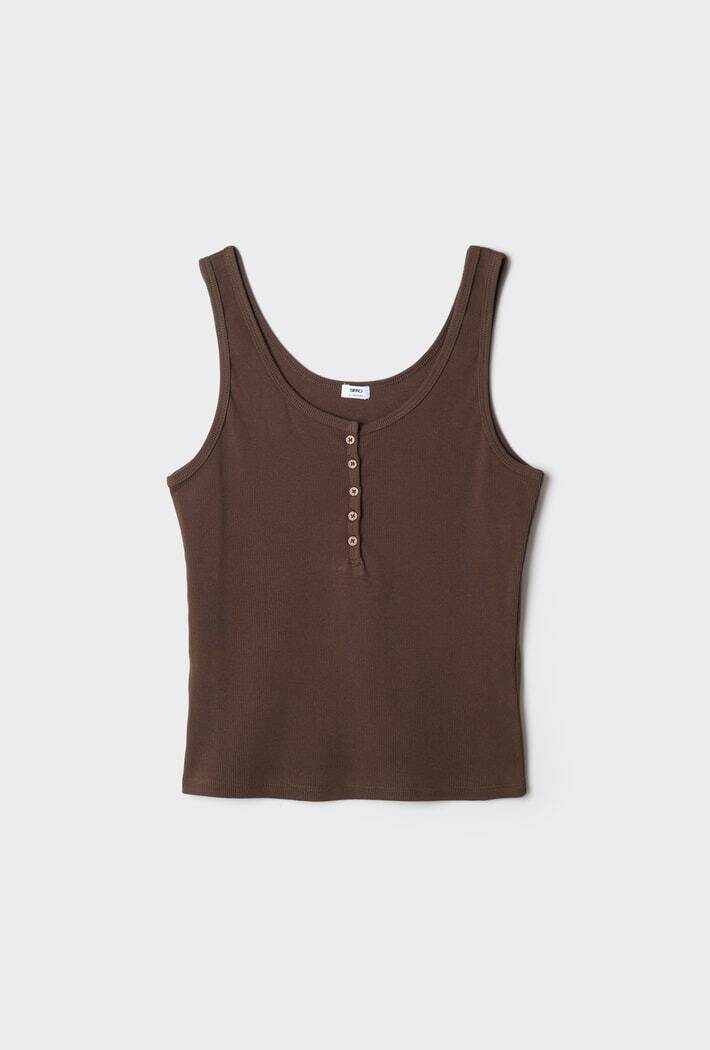 韓國 SPAO Henley Neck Sleeveless Tee【SP458】