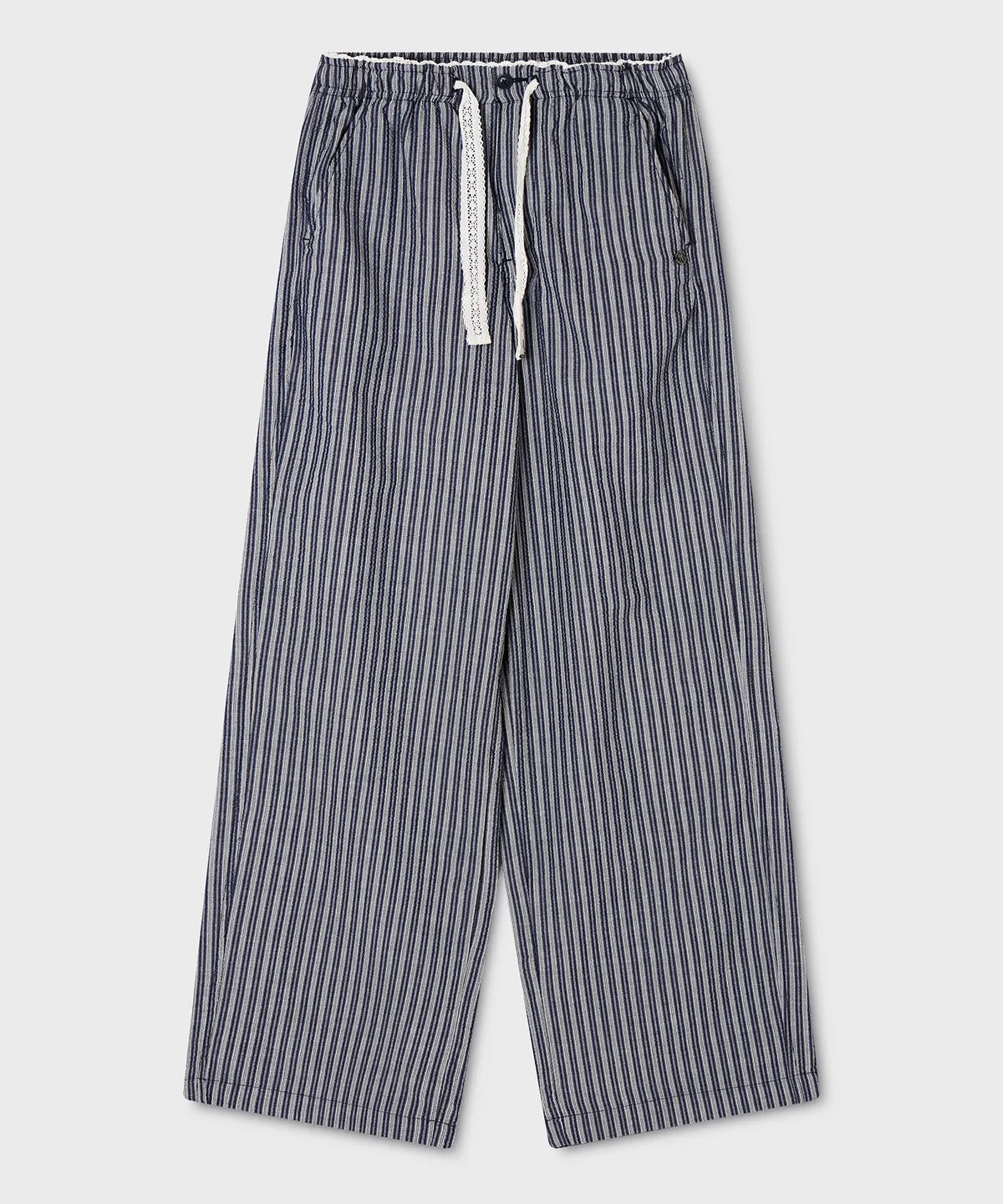 韓國 WhoAU Seersucker Stripe Pants【WA339】