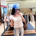 韓國 Marithe Francois Girbaud W Cap Sleeve Ribbon Blouse【MD290】