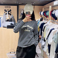 韓國 Satur (W) Bon Voyage Border Long Sleeve【SR332】