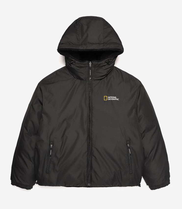 韓國 National Geographic 男款 Reamer Reversible Fleece Hoodie Down Jumper【NG1117】