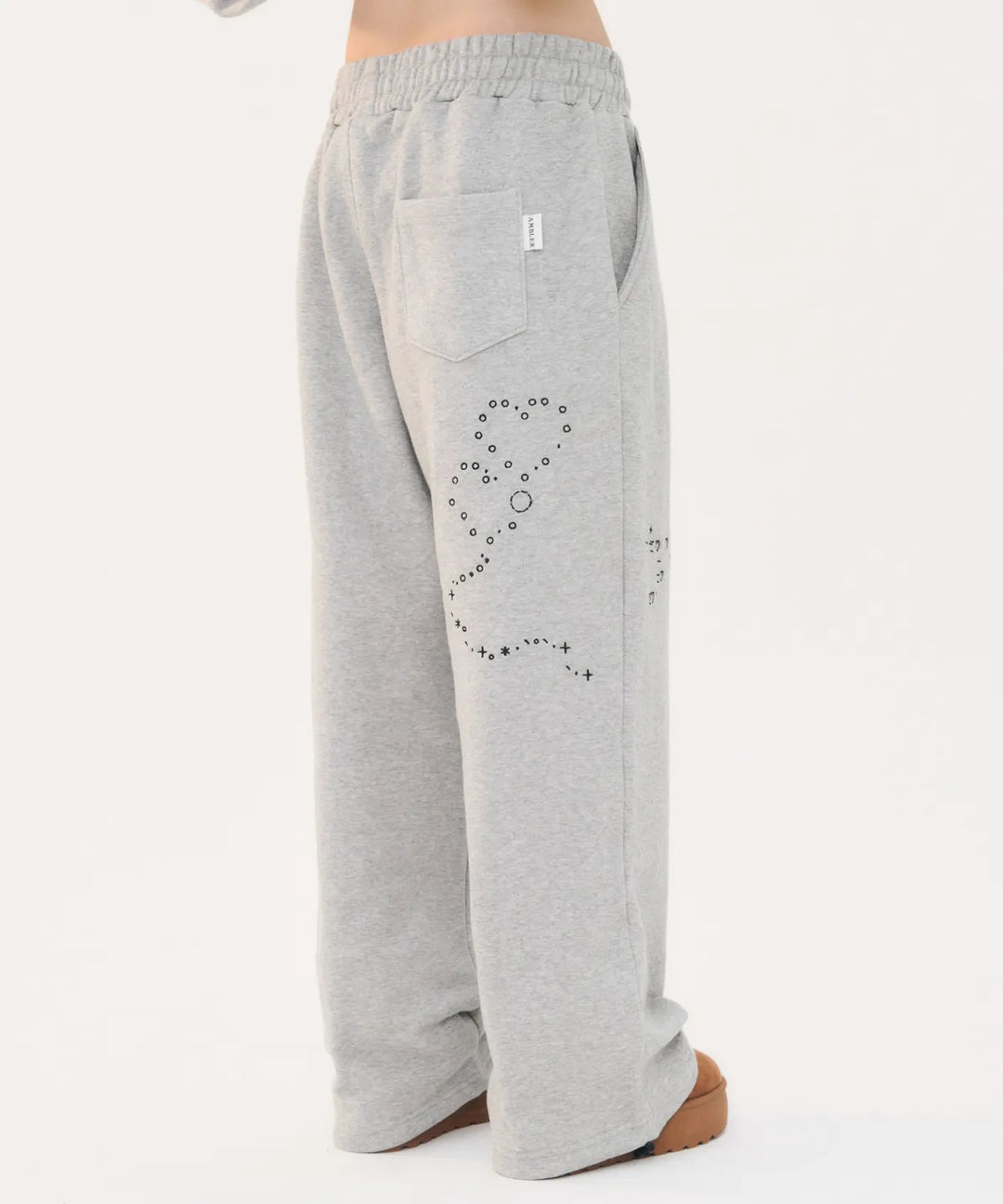 韓國 Ambler Emoji One-Tuck String Wide Sweatpants【AR029】