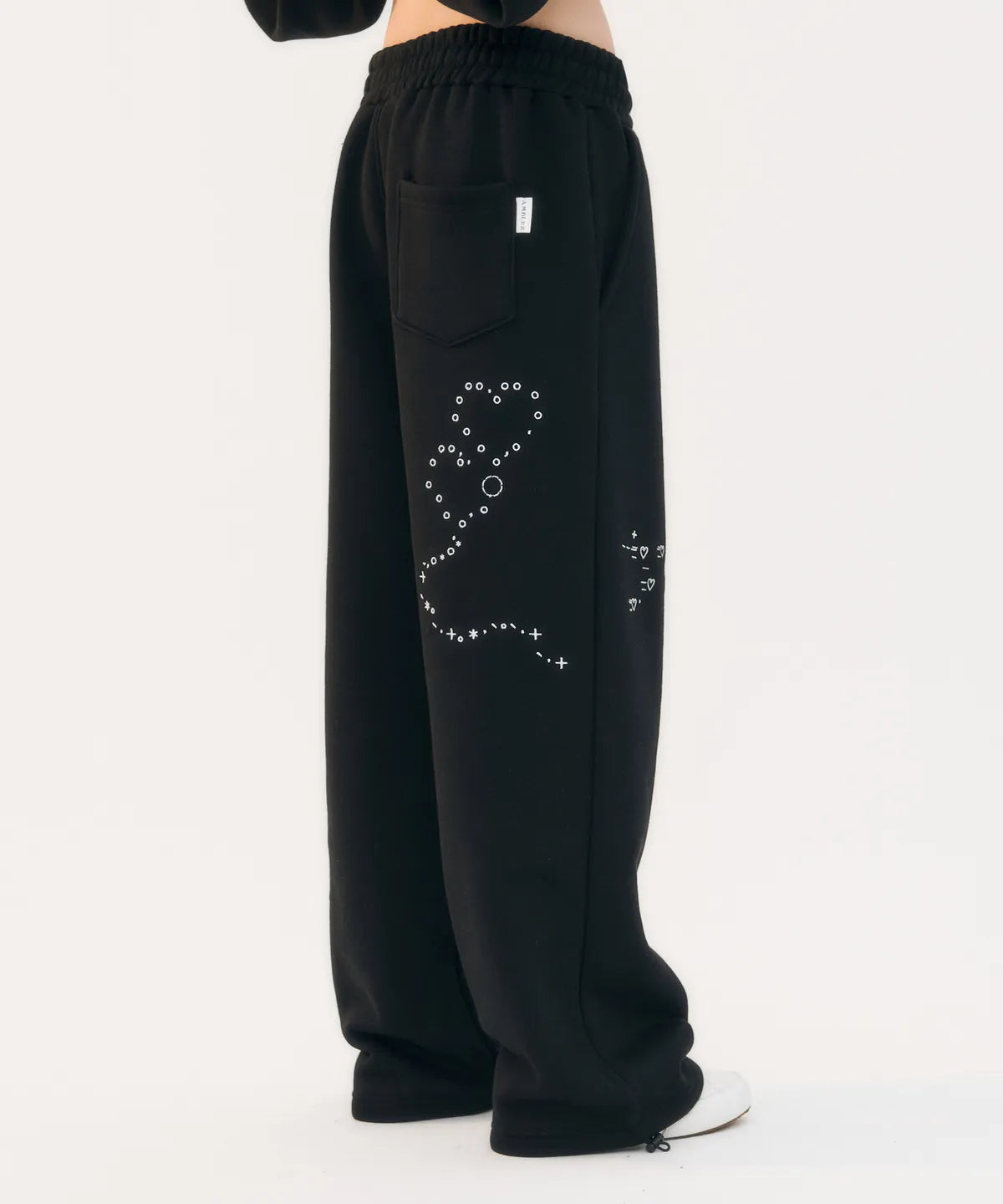 韓國 Ambler Emoji One-Tuck String Wide Sweatpants【AR029】