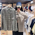 韓國 Satur Over Size Check Shirt (男女同款)【SR327】