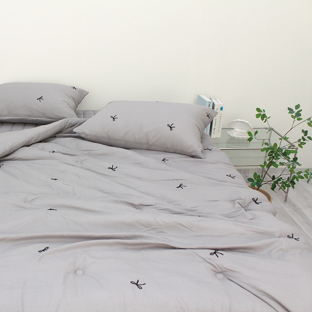 韓國 浪滿六月法式蝴蝶刺繡結莫代爾(無花邊)【SM1365】