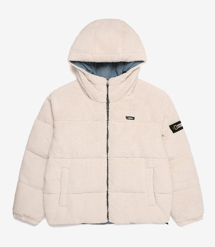 韓國 National Geographic 男款 Reamer Reversible Fleece Hoodie Down Jumper【NG1117】