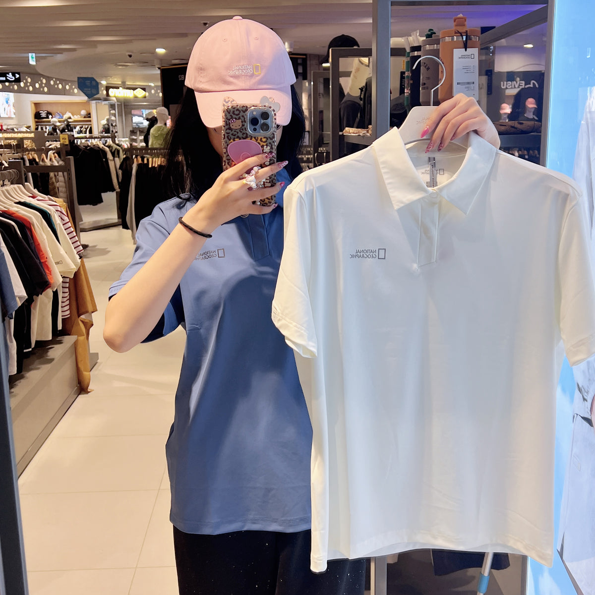 韓國 National Geographic Cooling Stretch Short Sleeve Collared T-shirt【NG949】