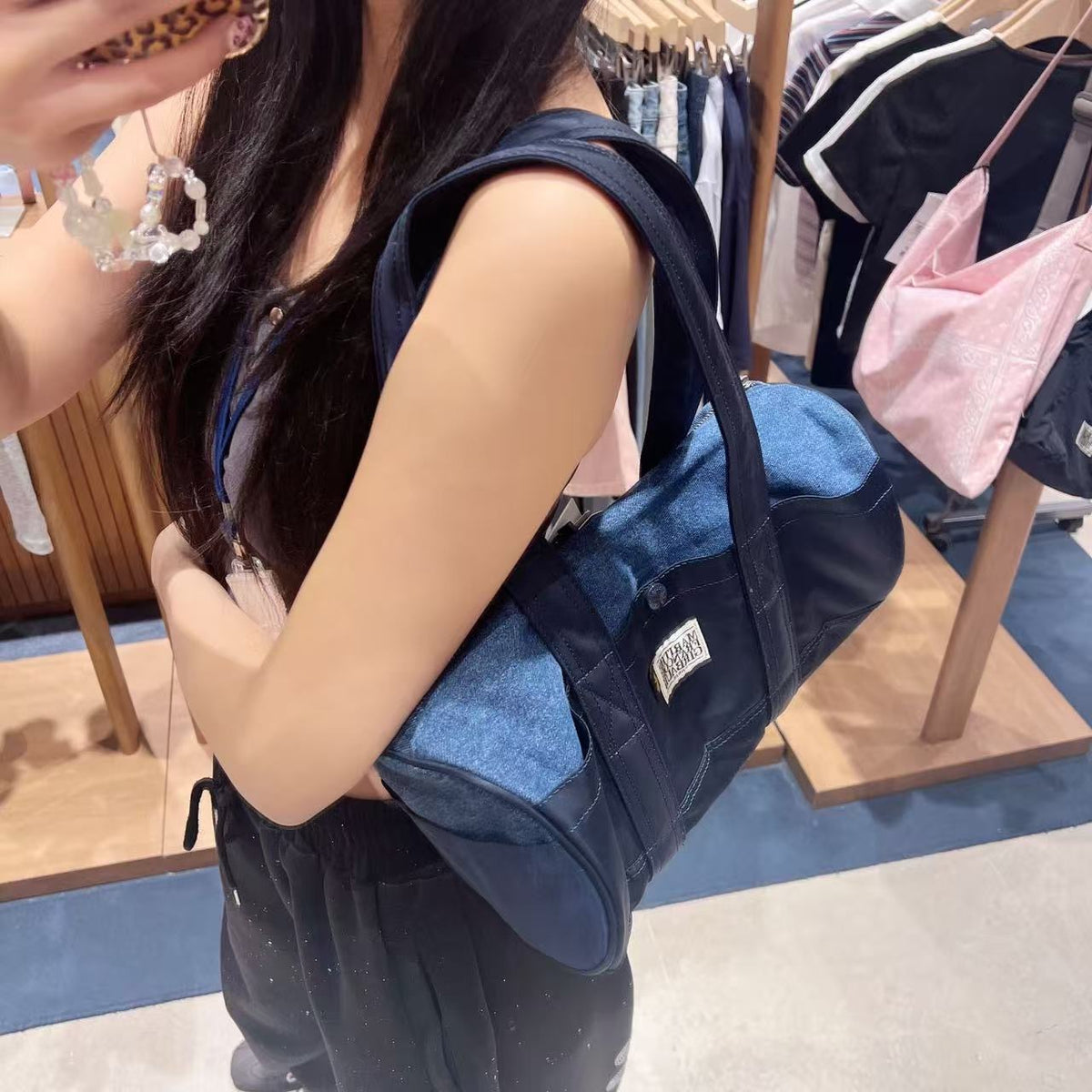 韓國 Marithe Francois Girbaud Industries Classic Logo Nylon Duffle Bag【MD111】