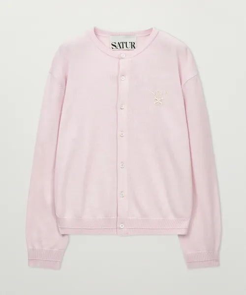 韓國 Satur Lauren Basic Crew Neck Fine Cardigan【SR374】