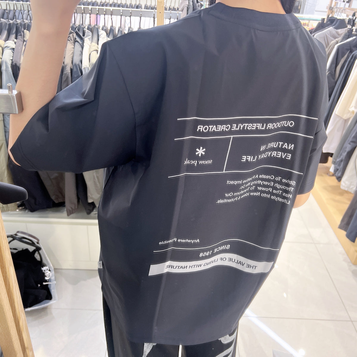 韓國 Snowpeak 37.5 Lettering Short Sleeve T-shirt (防水防曬面料體溫調節37.5°技術)【SN139】