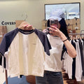 韓國 Marithe Francois Girbaud W Small Regular Logo Raglan Crop Tee【MD237】