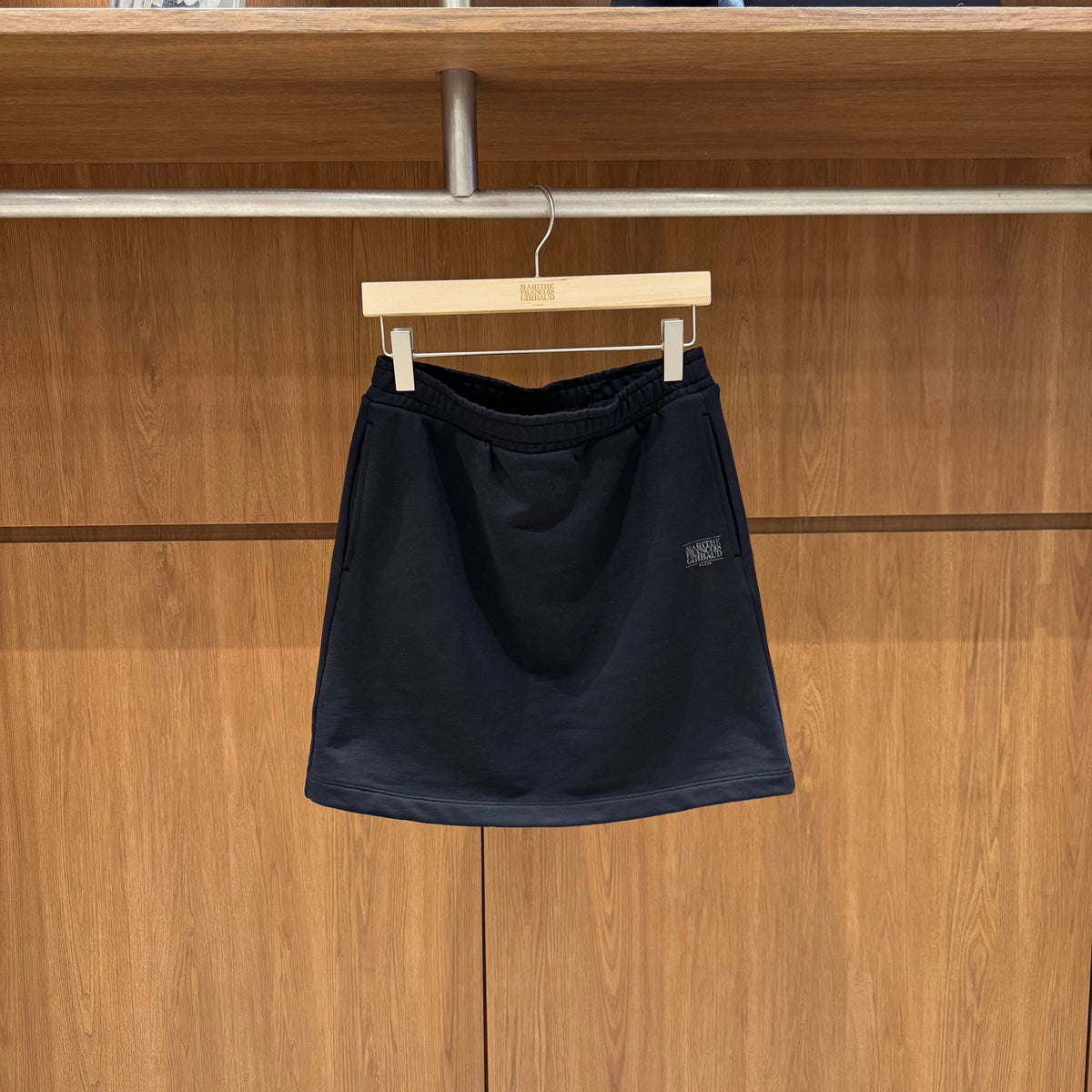 韓國 Marithe Francois Girbaud W Vintage Classic Logo Sweat Mini Skirt【MD206】
