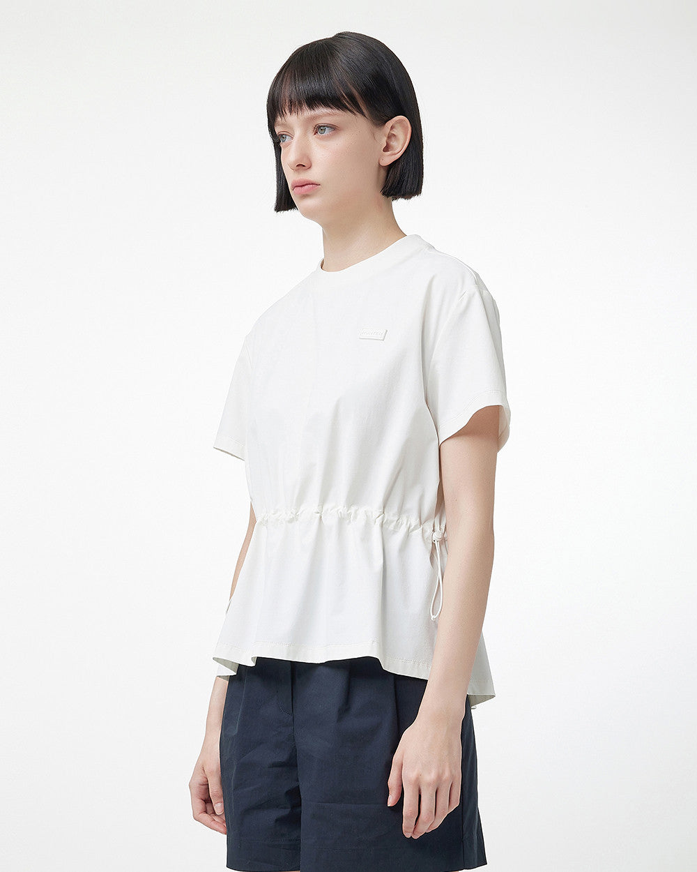 韓國 Hunter Women's Woven Waist String Tee【HR048】