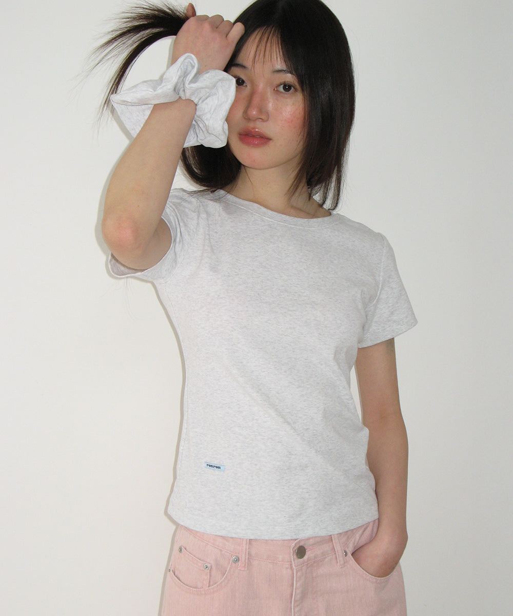 韓國 Ronron Scrunchie Set Slim Fit T Shirt【RR007】