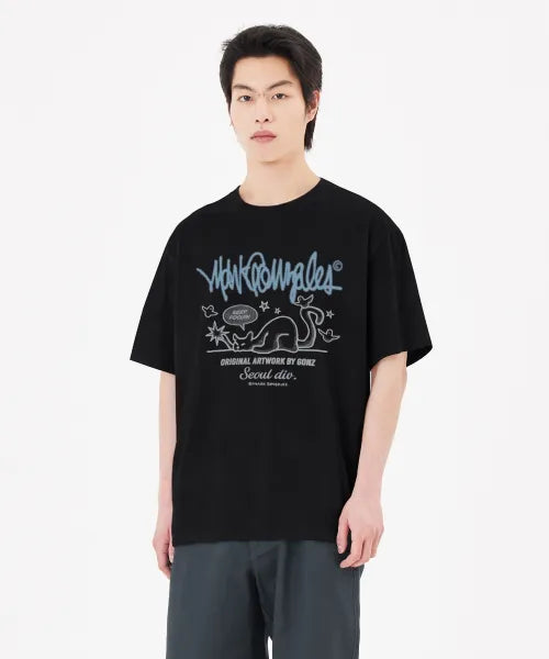 韓國 Mark Gonzales Neko Next Sign Logo Short Sleeve T-Shirt【MG387】