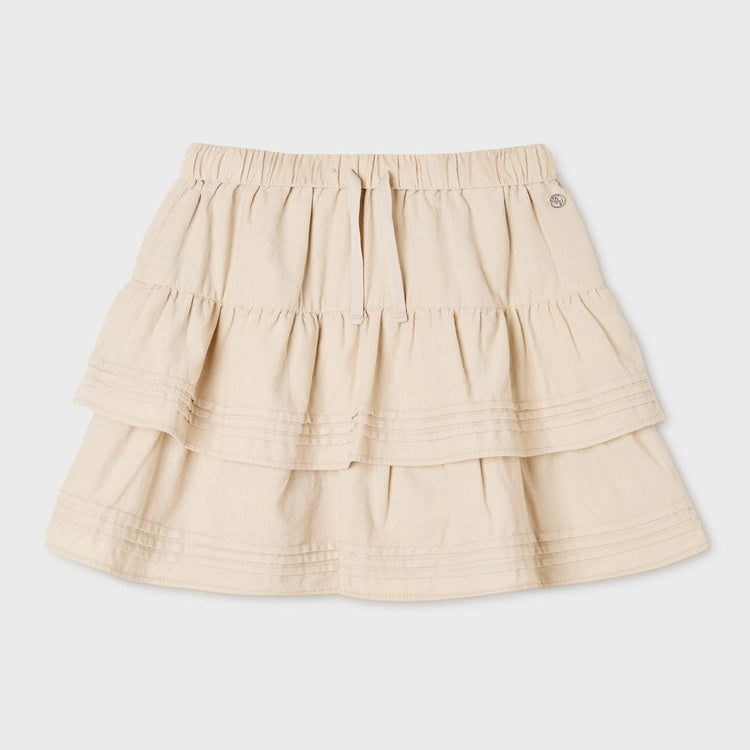 韓國 WhoAU Corduroy Short Tiered Skirt【WA096】