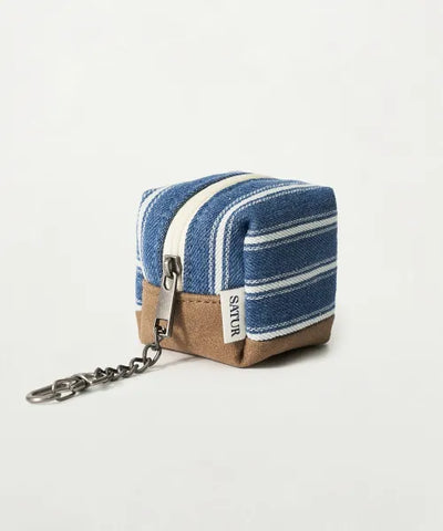 韓國 Satur Striped Mini Pouch Keyring【SR387】