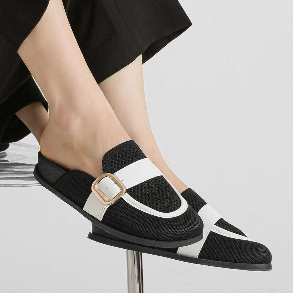 韓國 Chaakan Braided Knit Big Buckle Loafers【CN059】