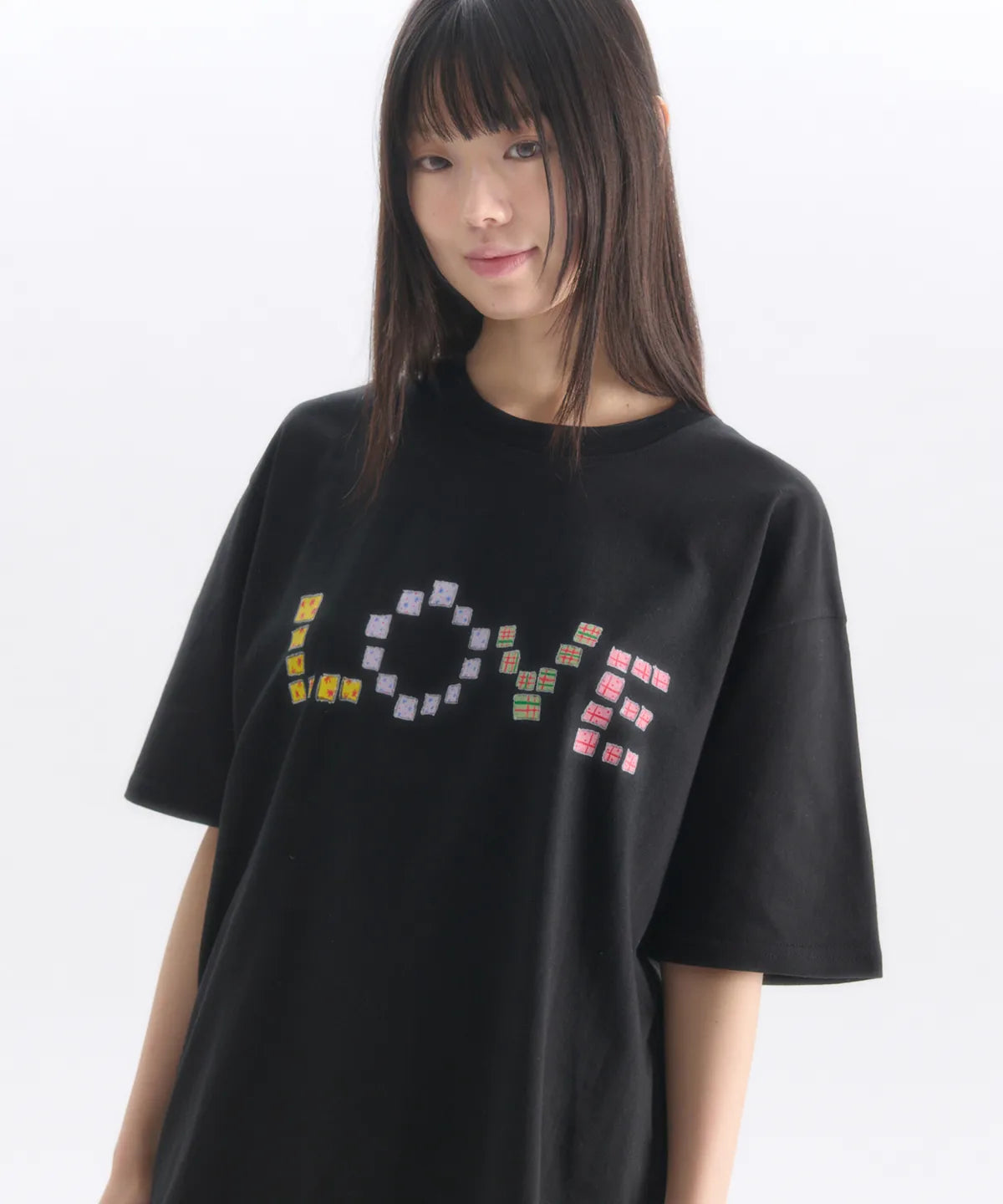 韓國 Ambler Crayon Love Graphic Short Sleeve T-shirt【AR180】