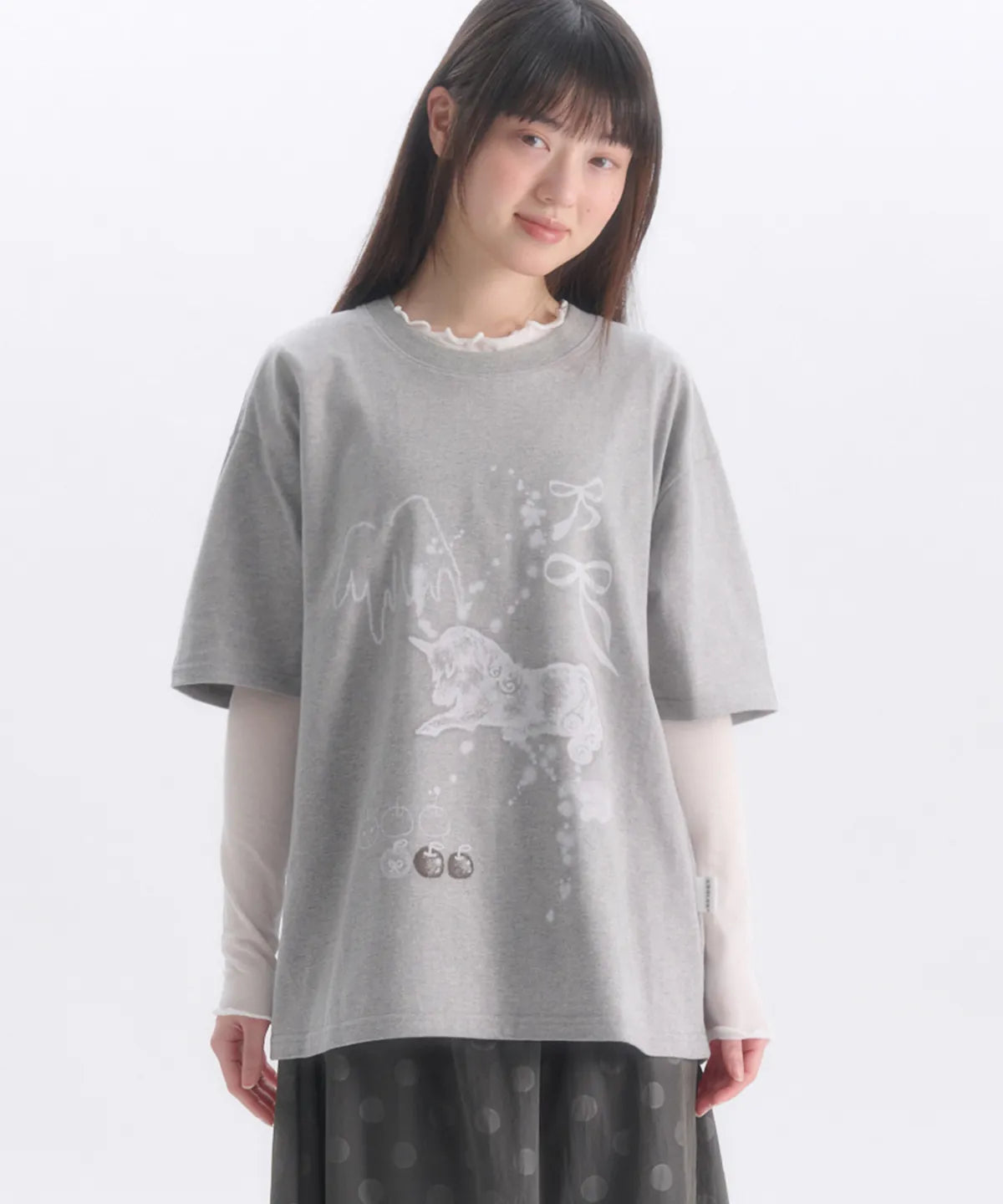 韓國 Ambler A Horse Neighs Graphic Short Sleeve T-shirt【AR181】