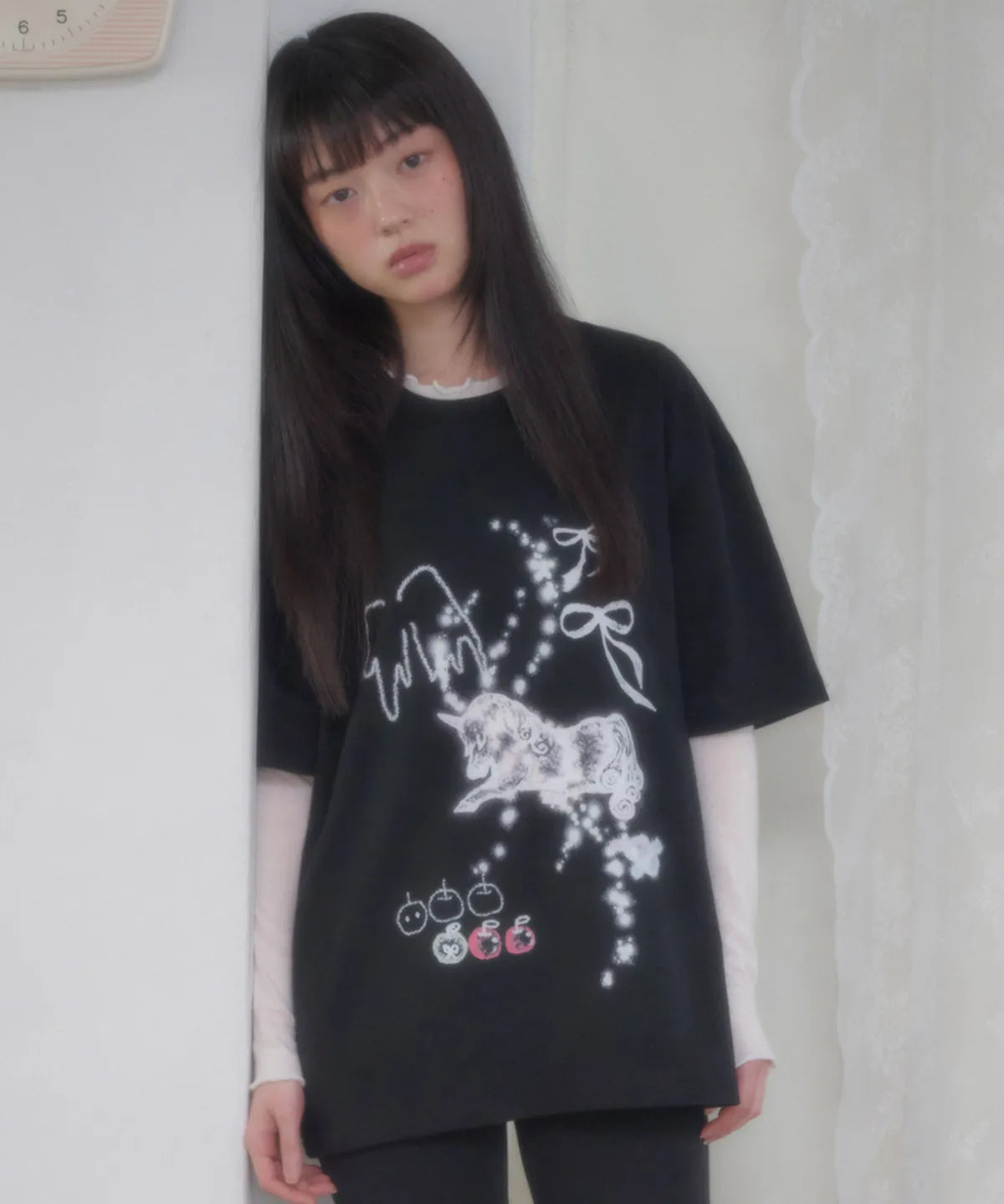韓國 Ambler A Horse Neighs Graphic Short Sleeve T-shirt【AR181】