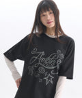 韓國 Ambler Cross-stitch Graphic Short Sleeve T-shirt【AR184】
