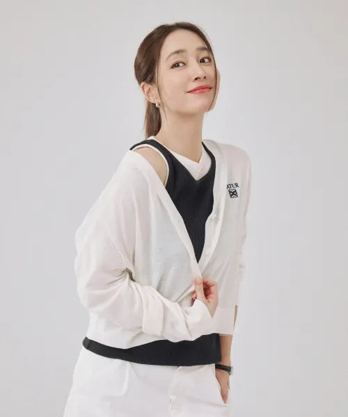 韓國 Satur (W) Lauren Linen Blend Cardigan【SR397】