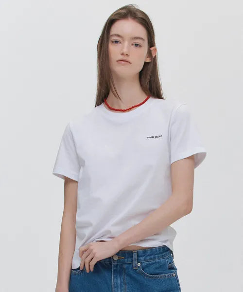韓國 Marie Clarie Classic Logo Tee 兩件裝【SC662】